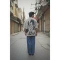 ZAARAIN Yami Sukehiro Anime T-Shirt Men's Beige Oversized Graphic Tee Streetwear